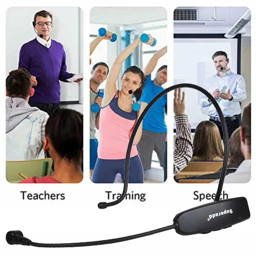 UHF Hands Free с батарейным питанием сценический беспроводной микрофон запись
