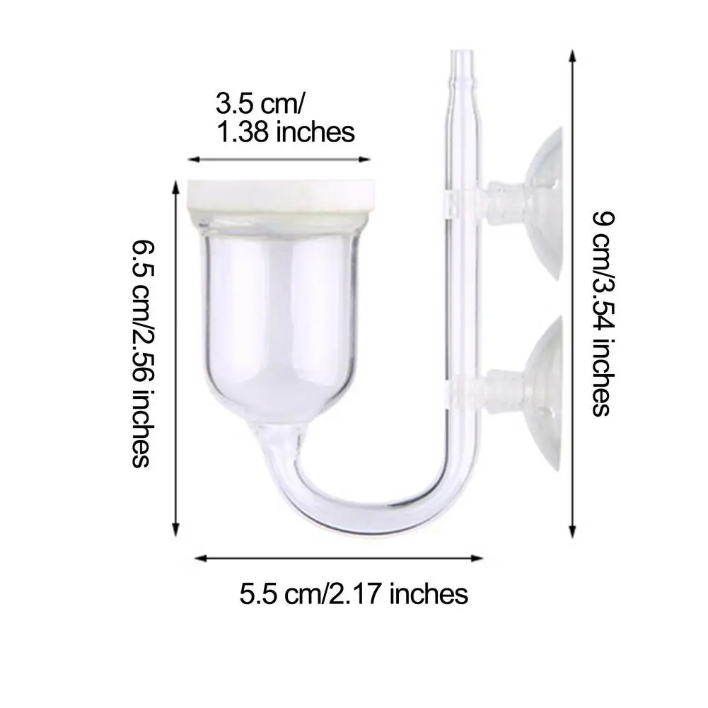 Очиститель кислорода для аквариума Диффузор CO2 камень 2 присоски 1 стопорный