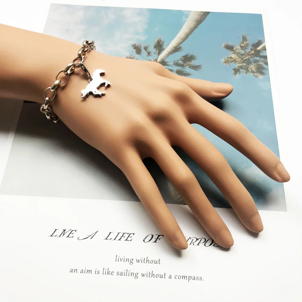 Подвеска в виде бегущей лошади Весенняя бижутерия 2020 пробы серебро 925 модный