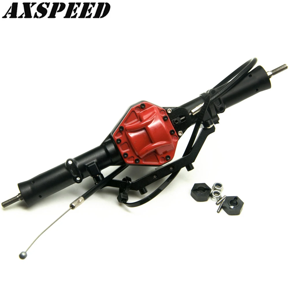 Задняя ось AXSPEED из алюминиевого сплава с замком 4WD для 1:10 Axial SCX10 CC01 F350 обновленные