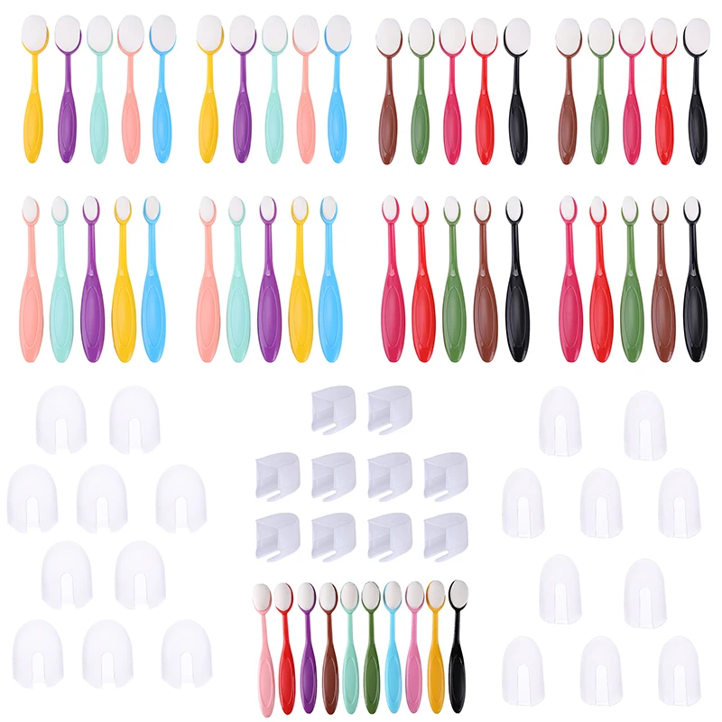 Colorful Blending Brushes with Caps Kit Soft Bristle for Crafting DIY Card Plastics Stencil Blending Ink Application Tool