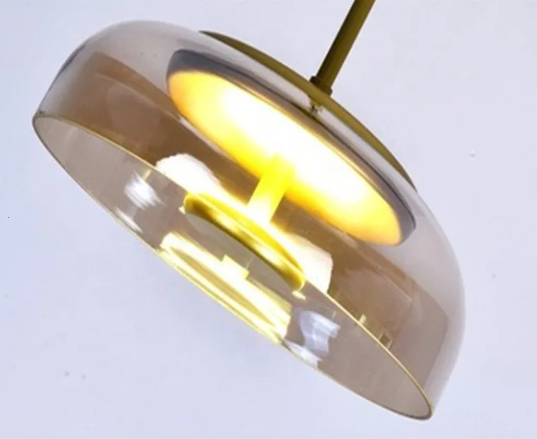 Новая роскошная металлическая стеклянная Светодиодная лампа 12 Вт подвесная