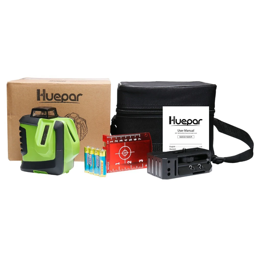 Лазерный уровень Huepar многолинейный нивелир с 2 горизонтальными и вертикальными