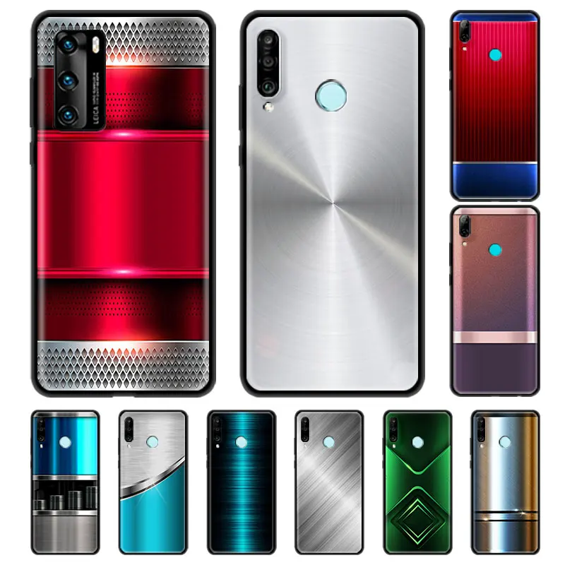 Фото Ультратонкий чехол с металлической текстурой для Huawei P30 P40 Lite E P Smart Z Y6 Y7 Honor 9X Pro 8X