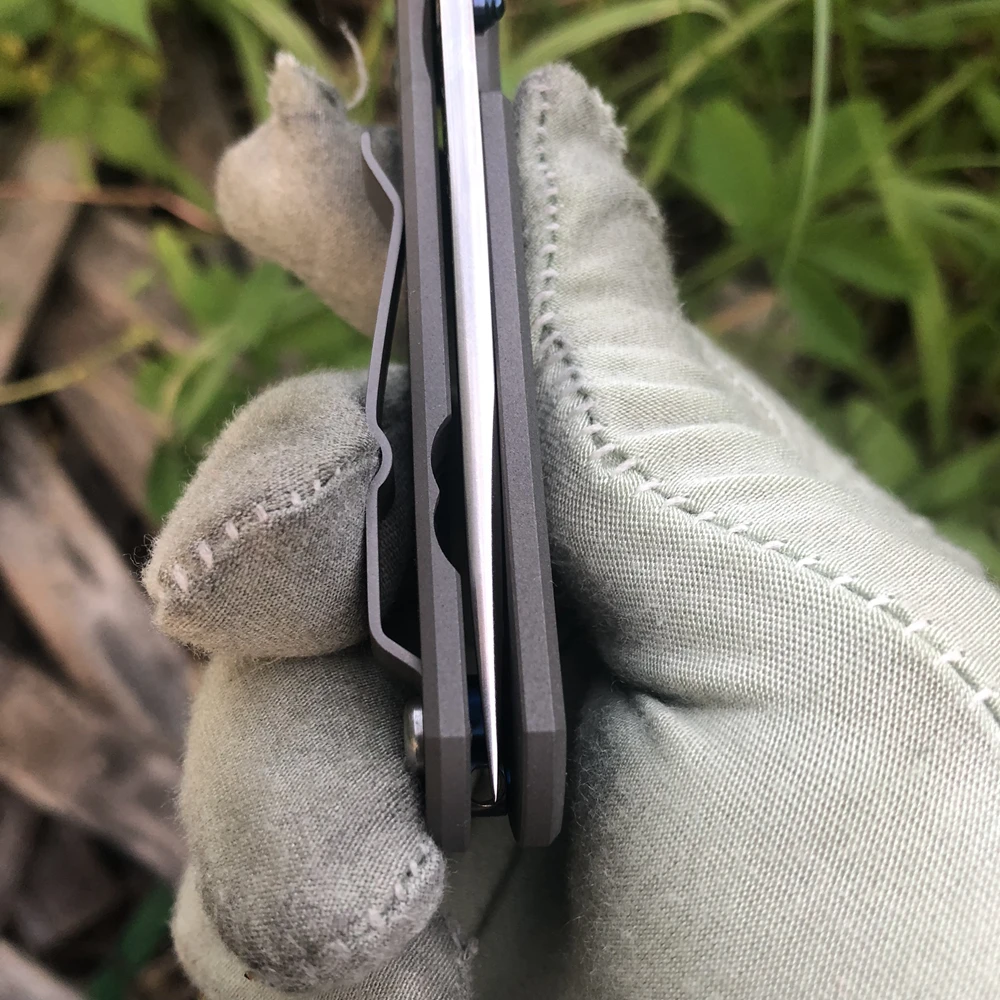 Kanedeiia маленький складной нож Sebenza 21(2,9") D2 лезвие титановая ручка универсальный инструмент для кемпинга и охоты карманные ножи для выживания