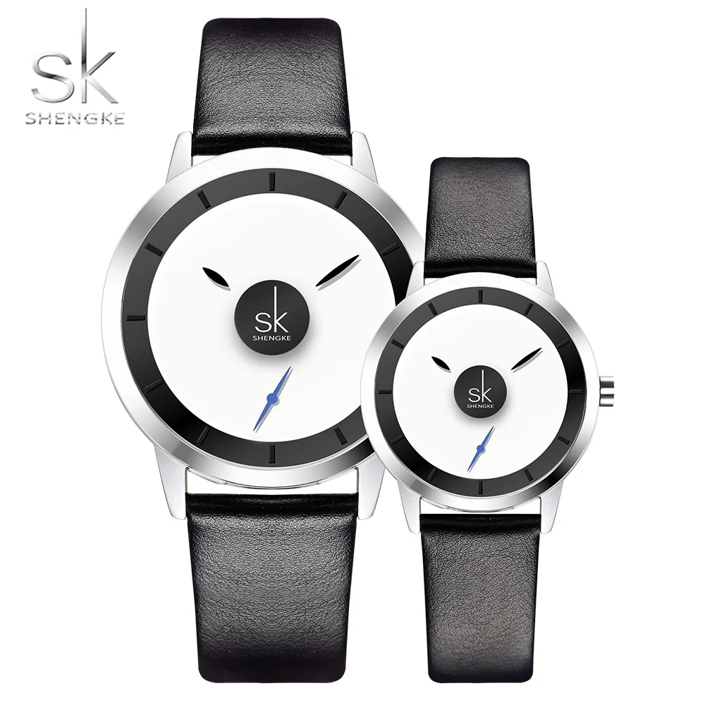 

Shengke Women Watch Creative Design Lover Watches Ladies Casual Quartz Wrist Clock Rotate Dial Pointer Montre Femme Reloj Mujer