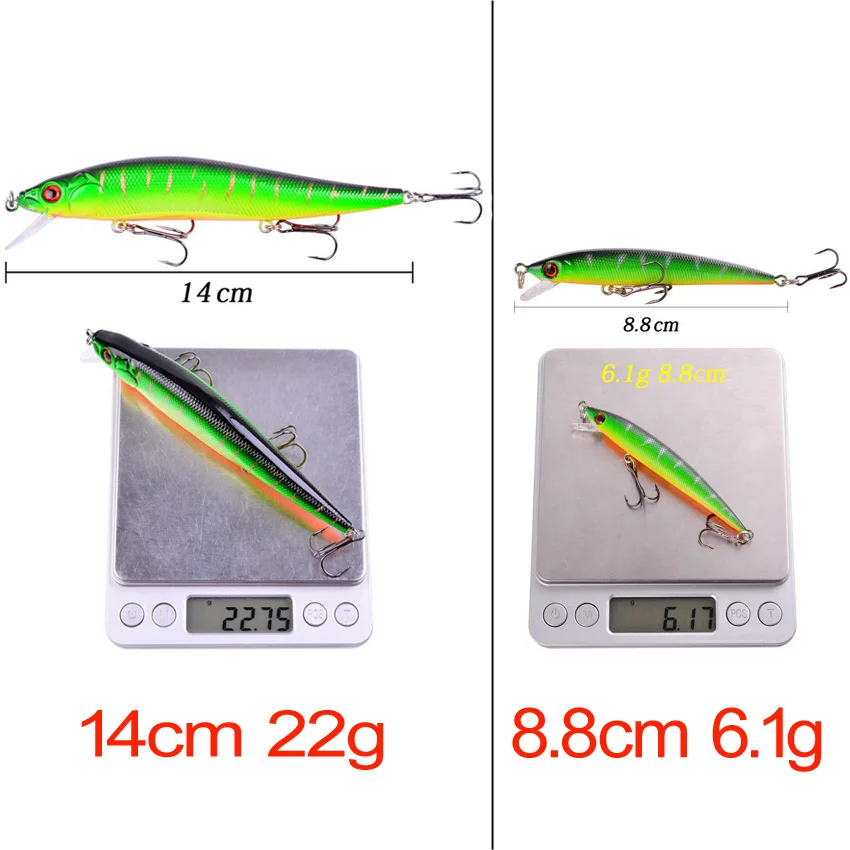 1 шт. 14 см 22 7 г Topwater воблер 3D приманка для рыбалки с глазками гольян жесткая 3