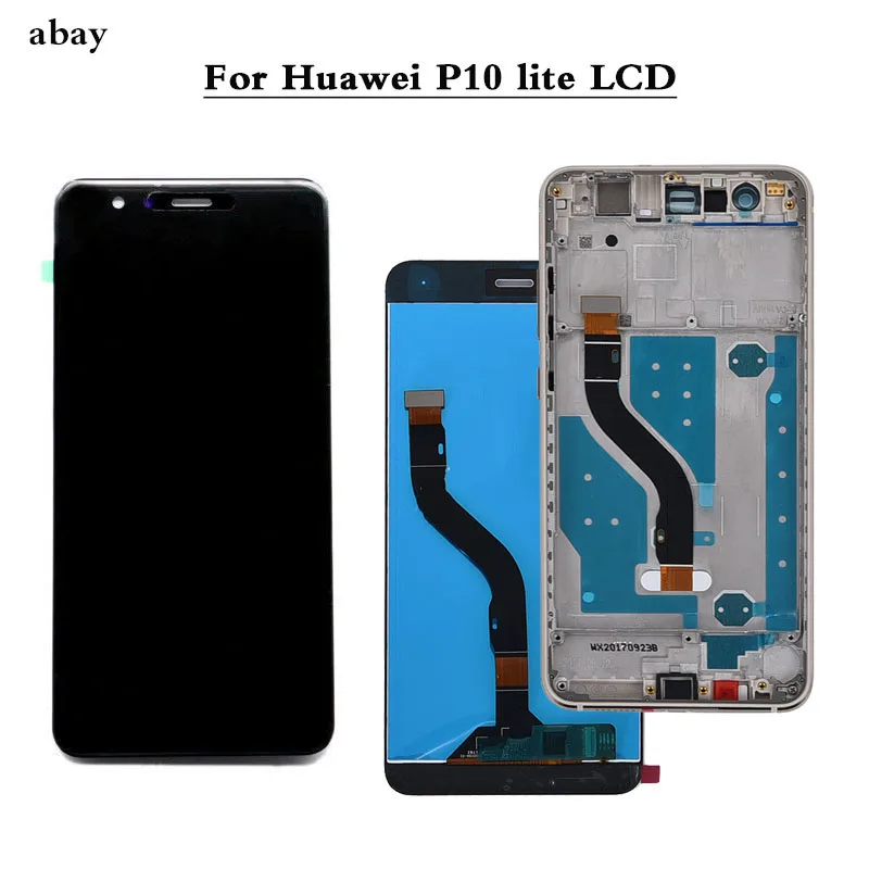 ЖК дисплей с рамкой для HUAWEI P10 Lite экран зеркальная фотография детали ремонта 5 2