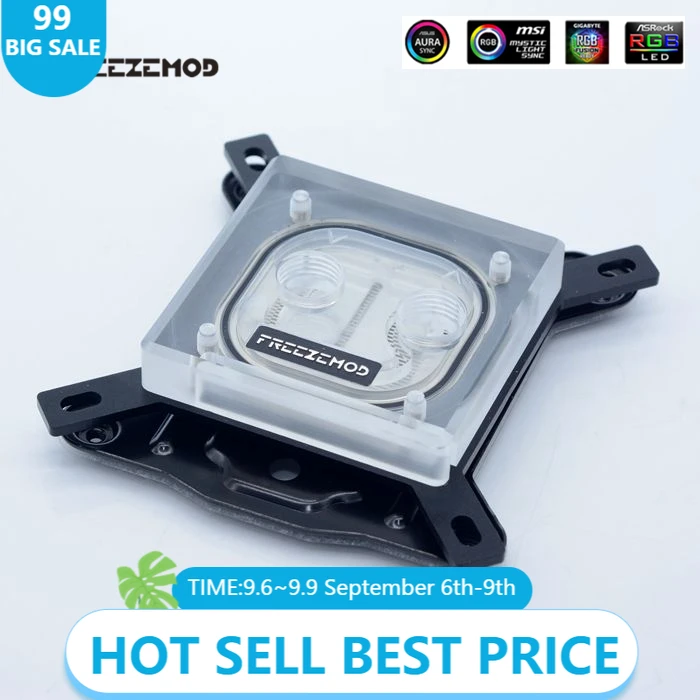 FREEZEMOD ПК водяного охлаждения Процессор воды блок для INTEL 1150/1151/1155/1156/2011/2066
