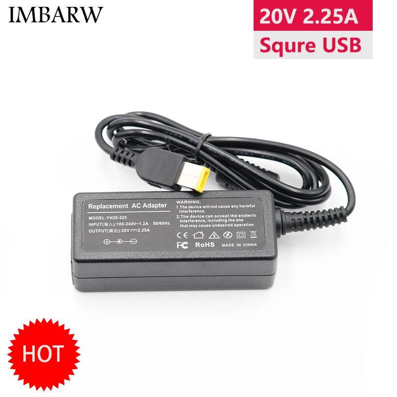 

45W Laptop Ac Power Adapter Charger for Lenovo Yoga 2 11 11S S1 K2450 T431S X230 X240 X240S 20V 2.25A Notebook Charger