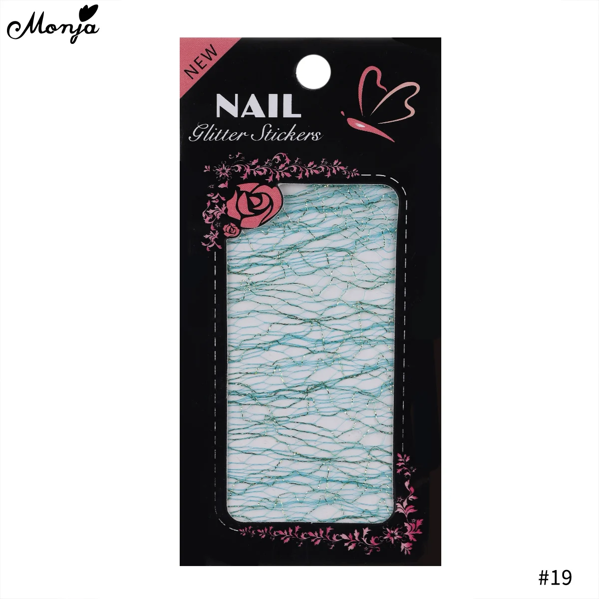 Monja Nail Art многоцветная наклейка сетка блестящая линия шелковые фольги полосы линии передачи наклейки для маникюра аксессуары украшения