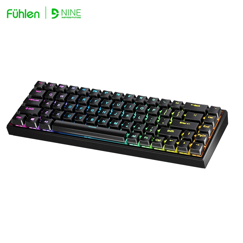 Fühlen G68 68 клавиши механическая клавиатура USB / Bluetooth беспроводная RGB подсветка