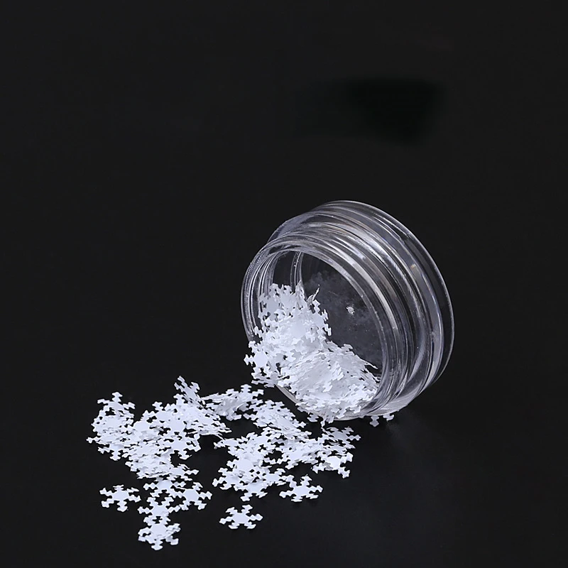 1 коробка Маникюр 3D дизайн ногтей Рождественская Снежинка блестящие наклейки для