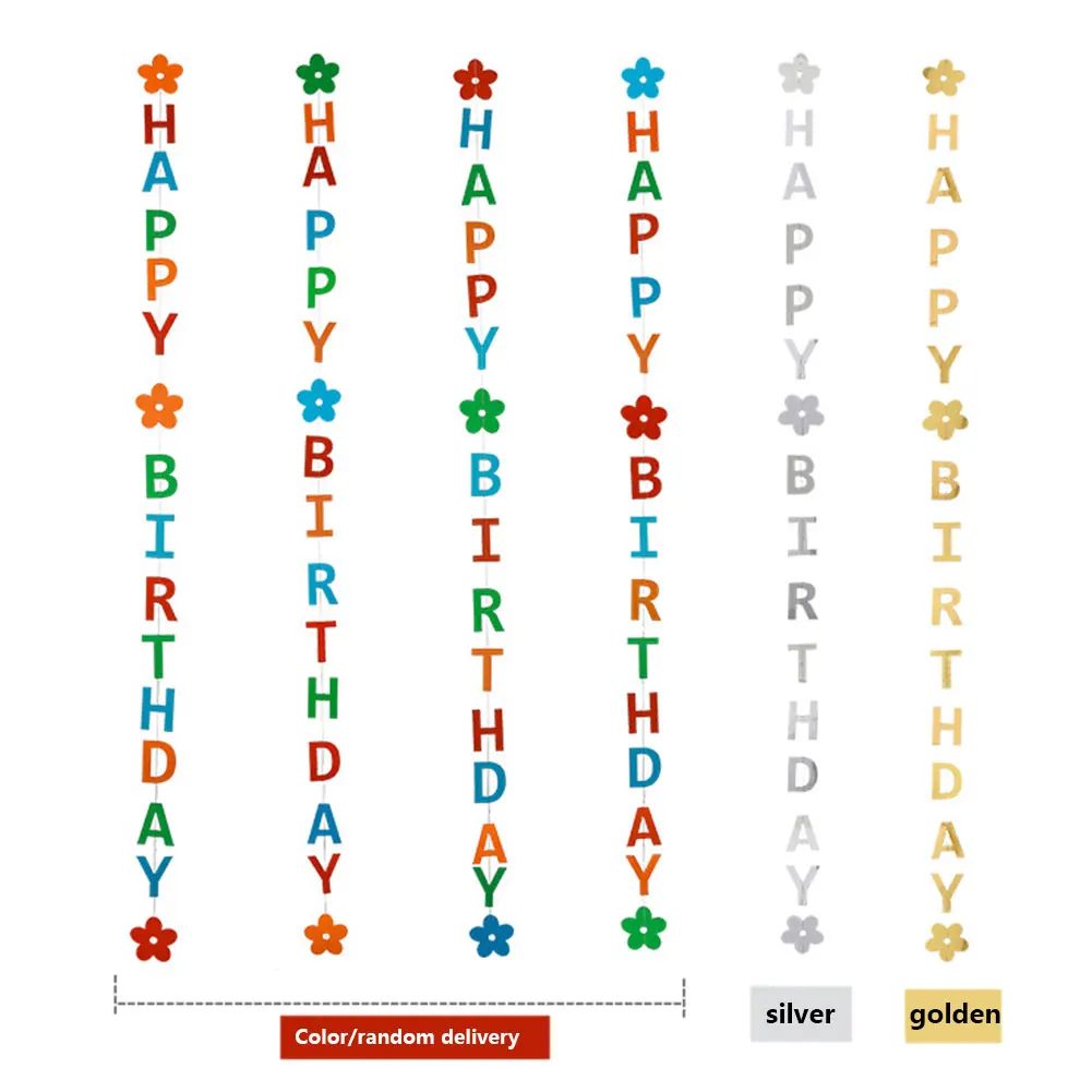 Подвесной Декор счастливые украшения для дня рождения баннер Бантинг бумага