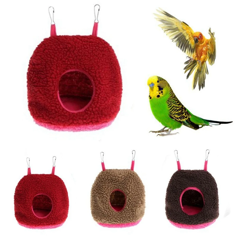 Птичье гнездо флисовая мягкая теплая зимняя подвесная клетка домашняя кровать