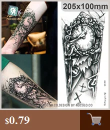 Rocooart Wholesale 10PCS Temporary Tattoo Sticker Robotic Arm and English Letter Design Waterproof Men Body Art Tatoo