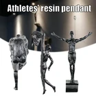 Креативная абстрактная статуя спортсменов, современные фигурки для скалолазания, украшения из смолы, настенные украшения, статуэтки ручной работы MUMR999