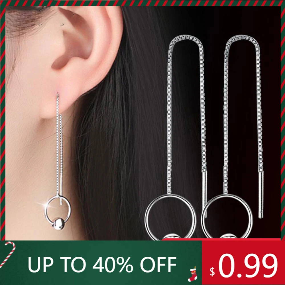 

Элегантные длинные серьги-цепочки для женщин