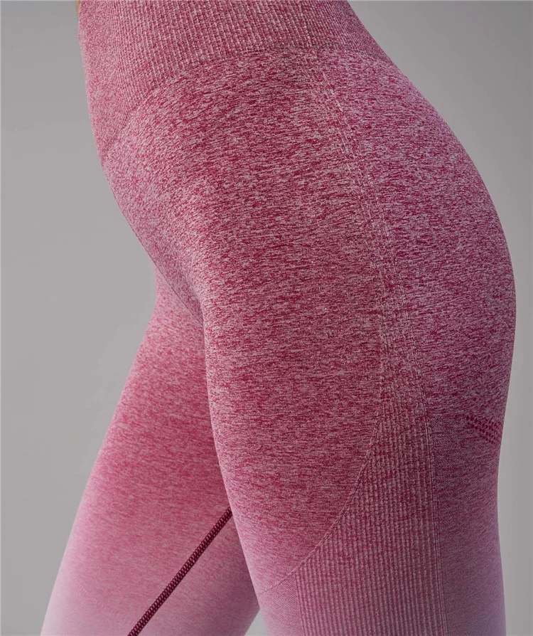 Женские Штаны Для Йоги леггинсы градиентного цвета спортивные Леггинсы с