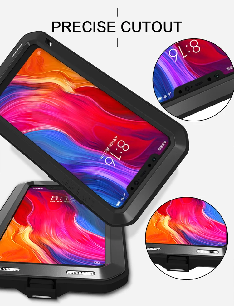 

Aluminum Luxury Shockproof Case for XIAOMI Mi 10 9 Pro Max 3 Mix 2 6 Anti Fall Splashproof Cover Shell