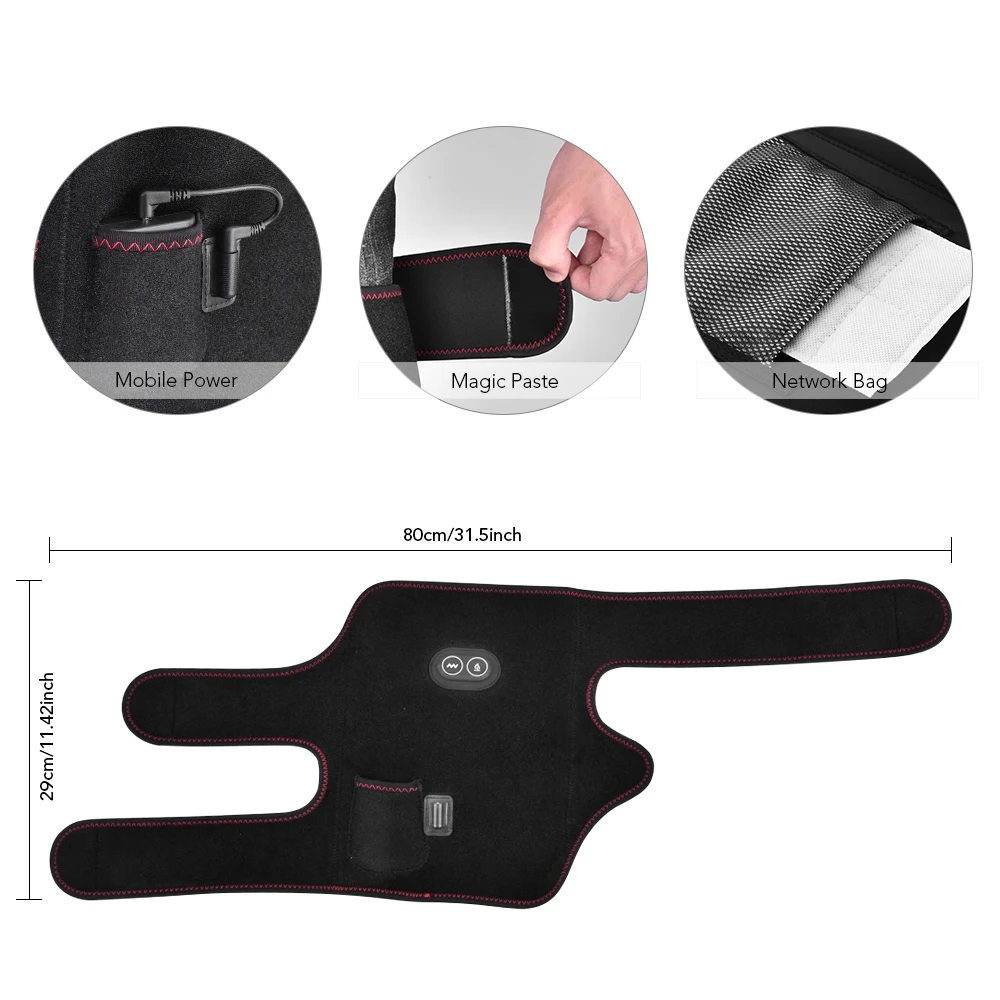 Наколенники с подогревом 1 пара перезаряжаемый поддерживающий бандаж для