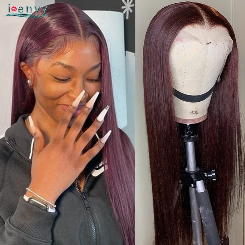 

Бургундия 13x 4 парик фронта шнурка 99j красный цвет кости прямые человеческие волосы парики для женщин фронта шнурка al парик человеческих вол...