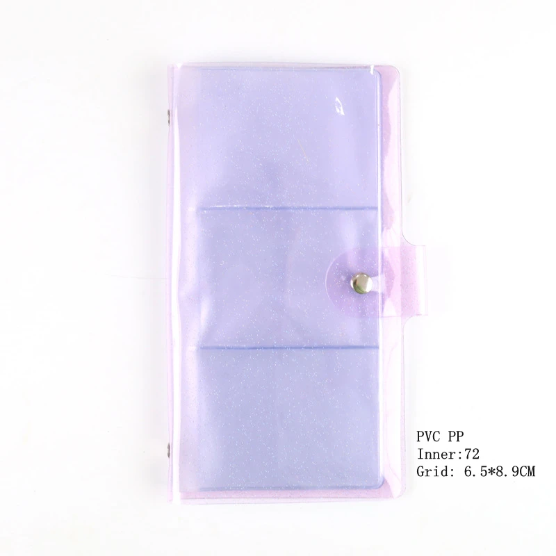 

Yisuremia 72 Pockets PVC Photo Album Jelly Color For Mini Instax Name Card Holder 7s 8 25 50s Album de Photos School Stationery