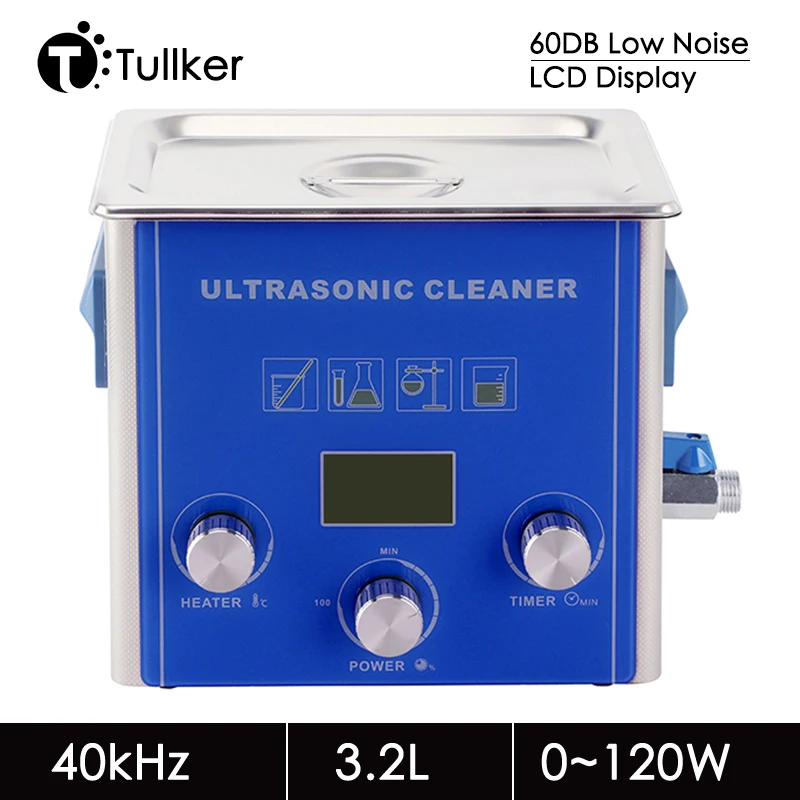 Бытовой Цифровой ультразвуковой очиститель 3.2L 120 Вт лабораторная ультразвуковая