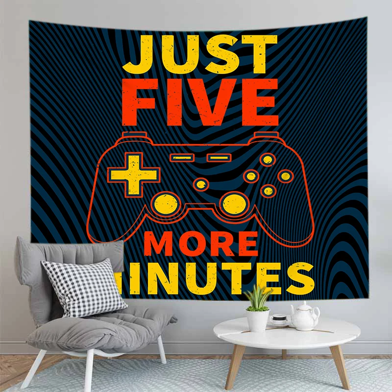 

Printed Tapestry Explosion Model Game Console Handle Neon Light Throwing Cloth Window Decoration Bedroom Decor Tapestry