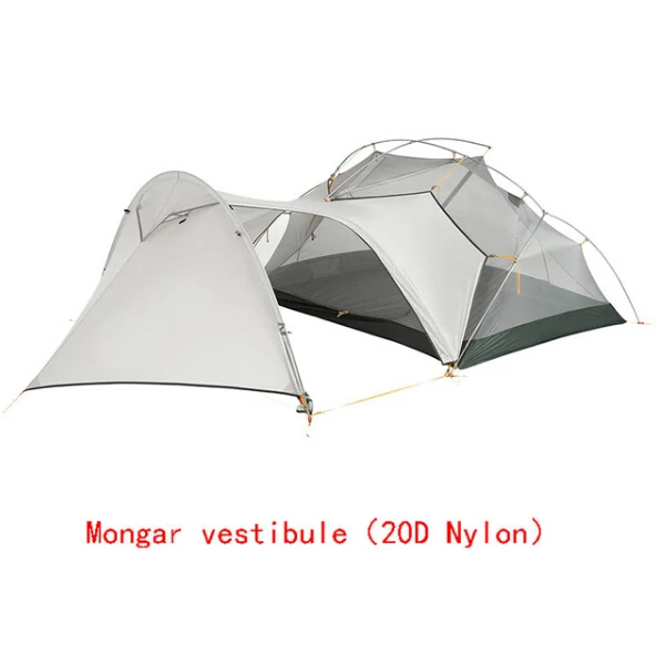 20D Mongar vestibule Naturehike 3 сезона Mongar палатка 20D нейлоновая ткань двухслойная водонепроницаемая палатка для 2 человек NH17T007-M - Цвет: 20D Mongar vestibule