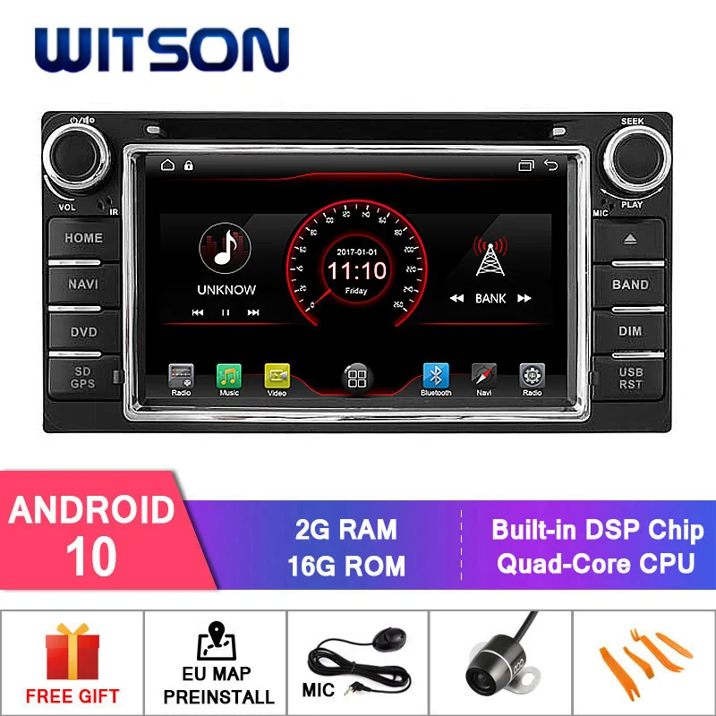 Автомобильный радиоприемник WITSON на Android 10 для TOYOTA COROLLA/RAV4/VIOS/HILUX/Terios автомобильный