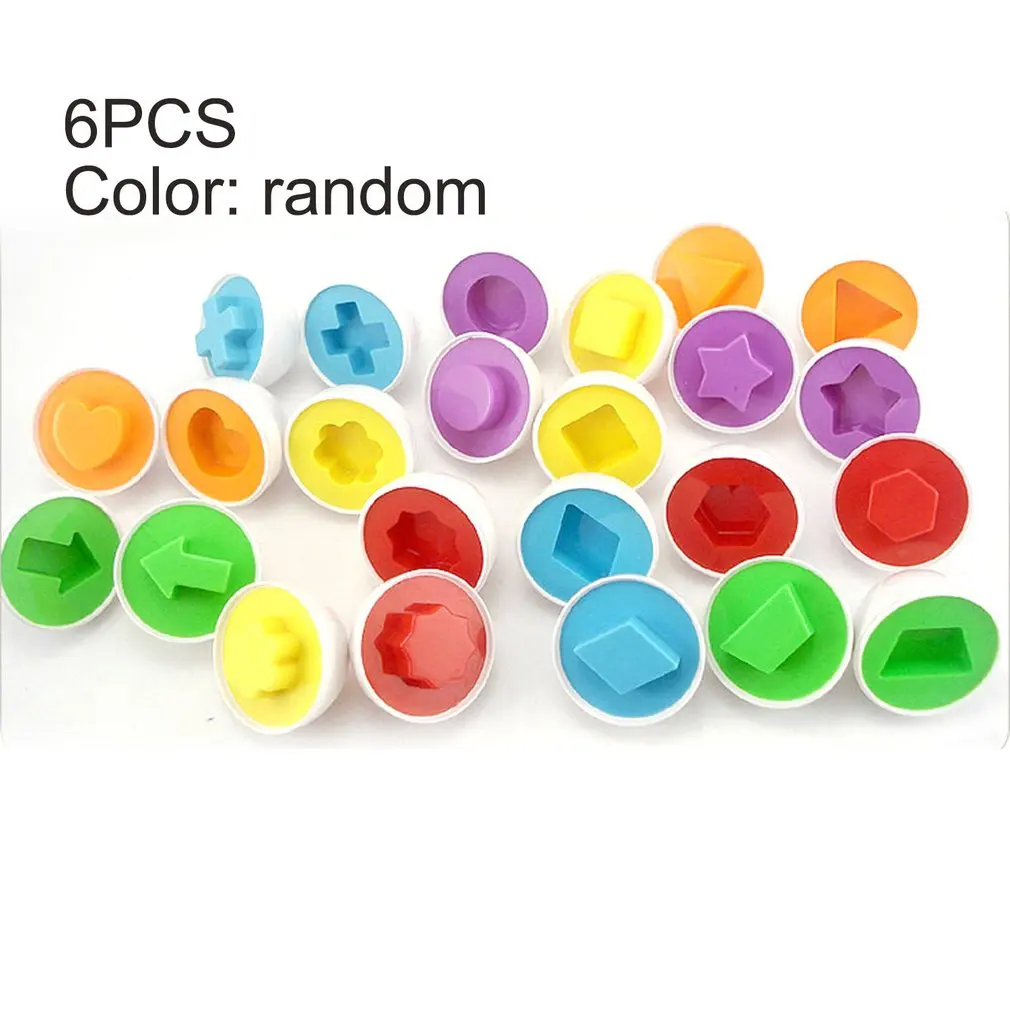 

6pcs/set Baby Intelligent Eggs Toys Wise Pretend Puzzle Smart Eggs Kid Matching Puzzles for Learning Color Shape Education Toys