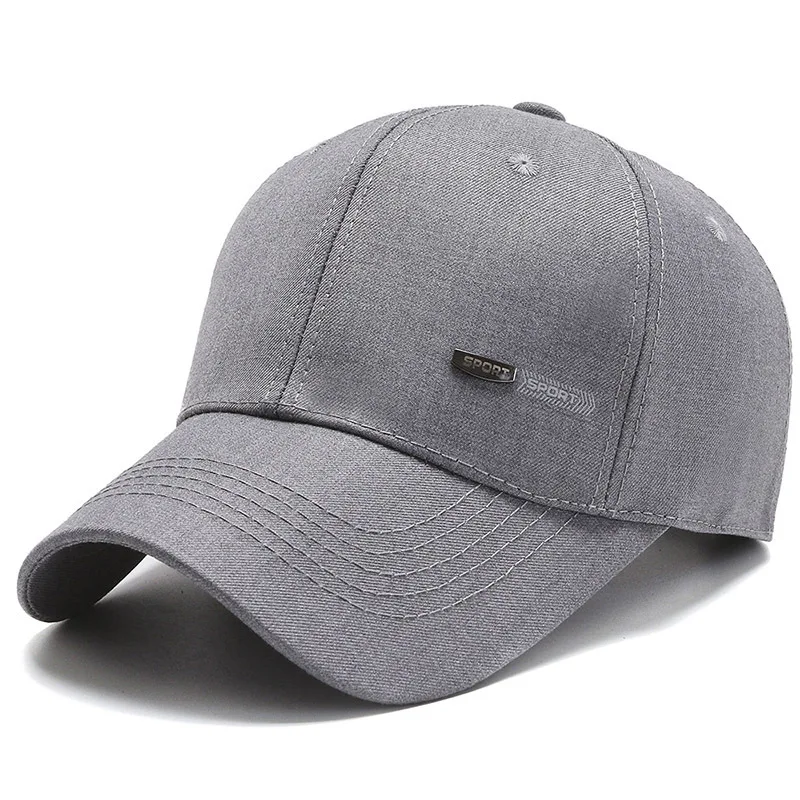 

Cap men's spring and autumn Korean black baseball cap simple middle-aged men's cap spring and autumn outdoor leisure sun hat
