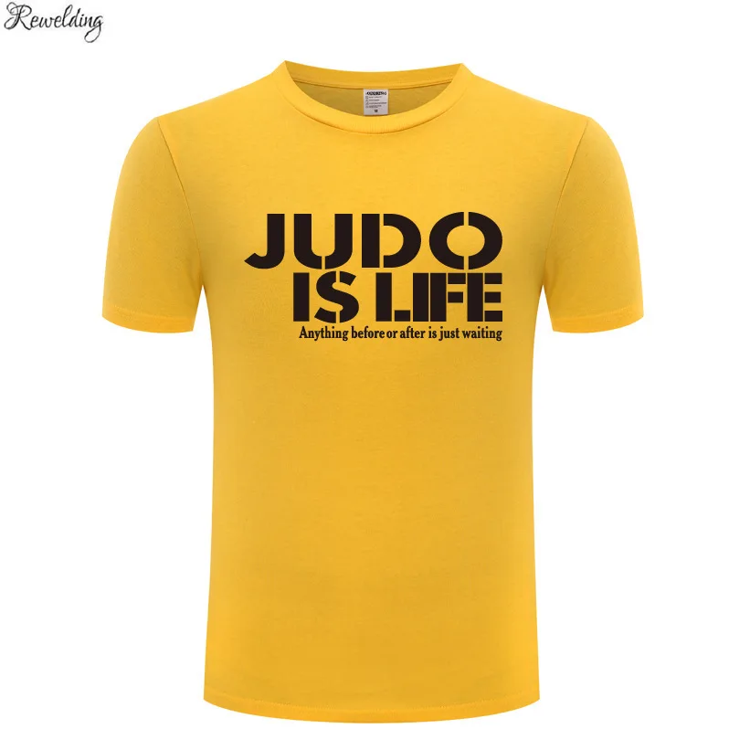 

New Design Judo is Life Printed T Shirts Men Short Sleeve O Neck Cotton Man T-Shirt Cool Streetwear Fitness Top Tee Summer Style