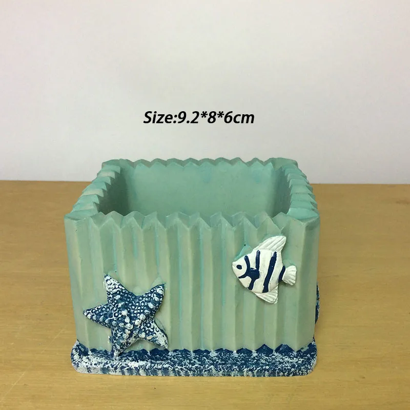 Креативные смоляные цветочные горшки ручной работы простые для