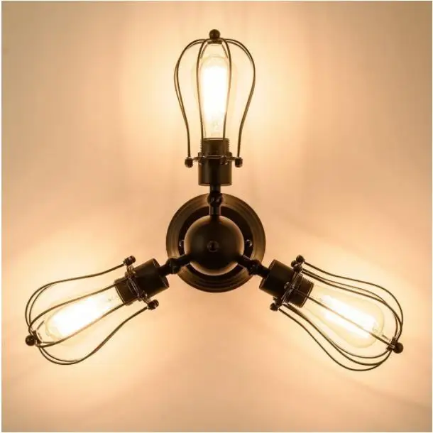 Винтажные кухонные потолочные светильники e27 в стиле грейпфрута 5 винтажных