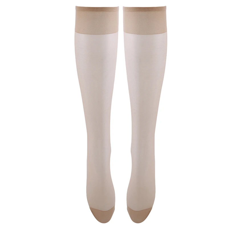 Сексуальные женские чулки средней длины 2 цвета s черный/телесный однотонные до