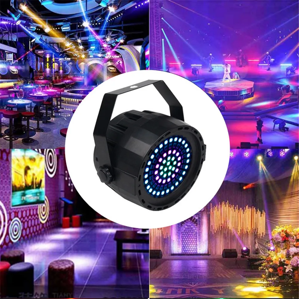 

78LED Par Light RGB Color Lighting Strobe DMX Remote/Sound Active Control For Disco DJ Music Party Dance Bar Dark Stage Light