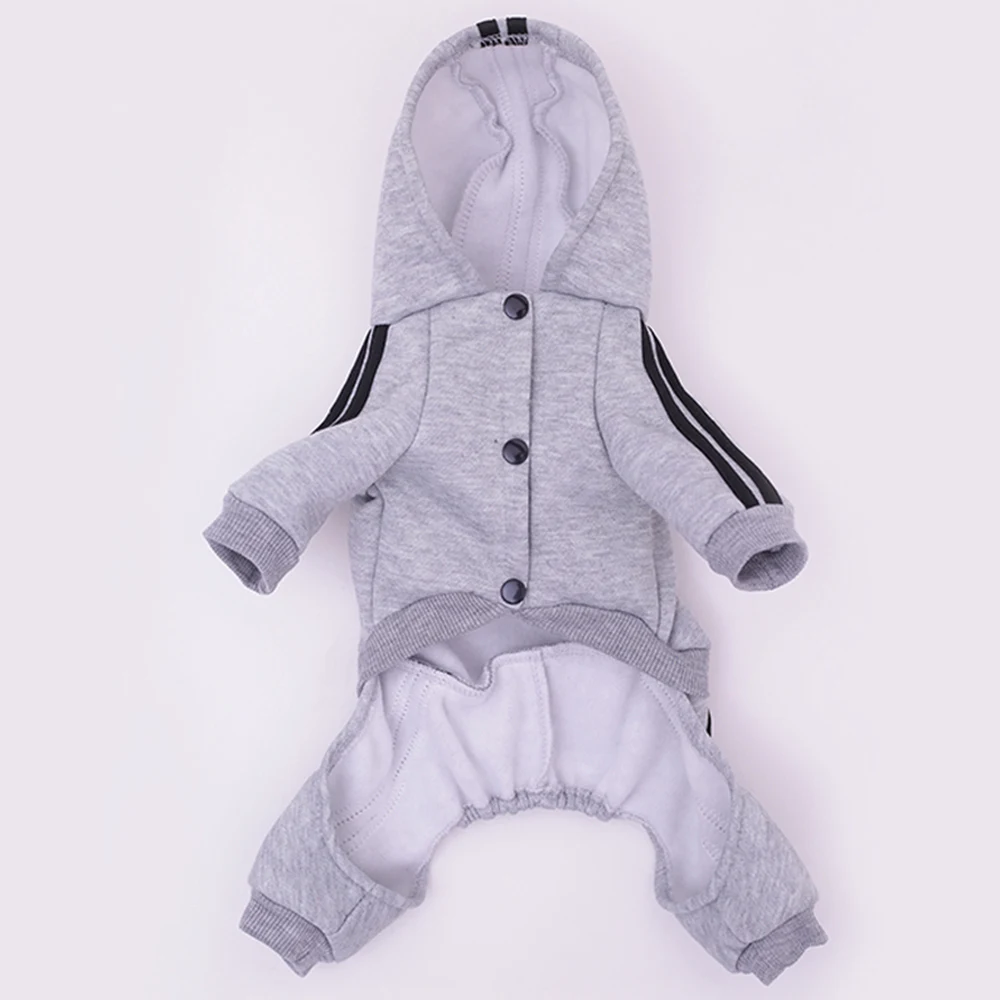 XS-XXL Одежда для собак Теплый комбинезон Пижама утепленная куртка животных с