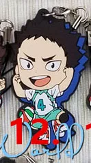 12 Горячий Аниме Haikyuu резиновый брелок для ключей ремешки редкий косплей подарок - Цвет: 12