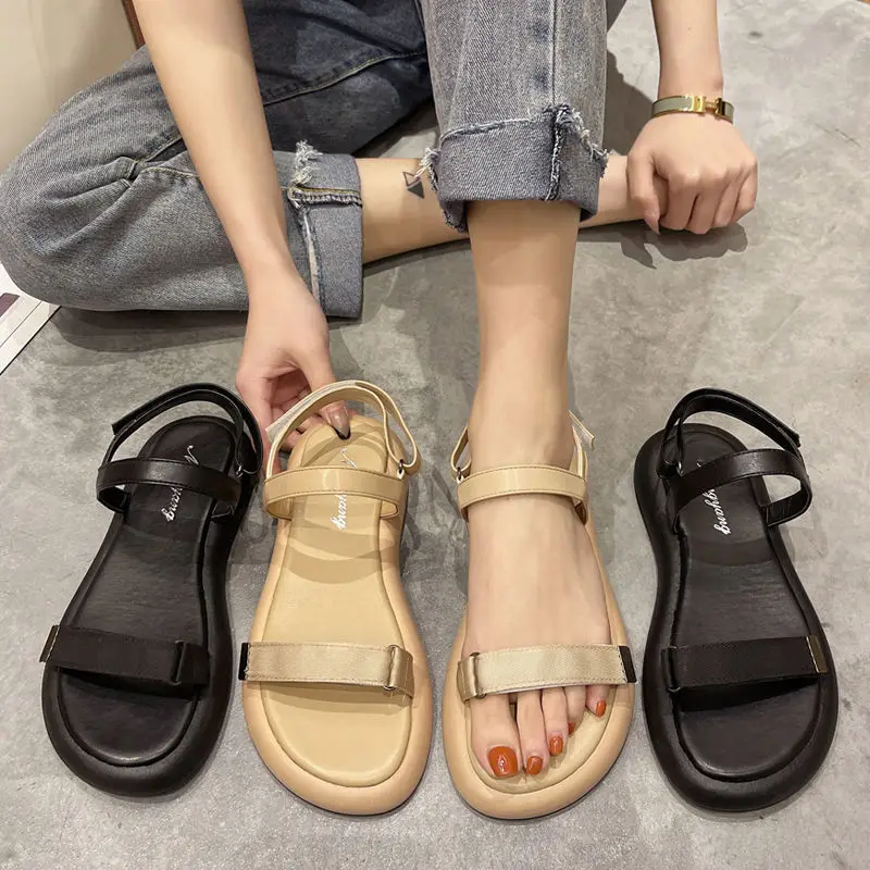 

2021 New Fashion Sandals Women Shoes Fashion Flat Sandals Summer Rhinestone Ladies Shoes