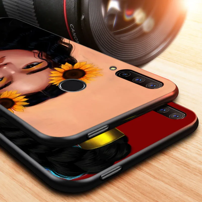 

Silicone Cover Black Magic Girl Art For Huawei Honor 10i 9X 8X 10 9 Lite 8 8A 7A 7C 7S Pro Bright Glossy Phone Case