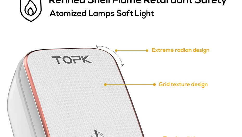 TOPK 5V 3.4A(макс.) • 3-Порты и разъёмы светодиодный светильник USB Зарядное устройство адаптер 2-в-1 дорожное Сетевое зарядное устройство с американской автоматической идентификации мобильного телефона Зарядное устройство для iPhone samsung