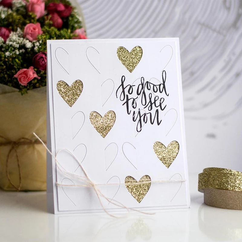Pop Up Love-Hearts высечки для изготовления открыток скрапбукинга металлические Новинка
