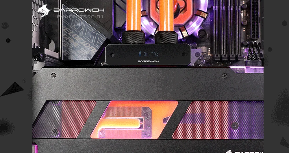 Barrowch FBQTS90-01, цифровой дисплей мост для курган GPU Блок, вертикальный выделенный 90 градусов мост разъем