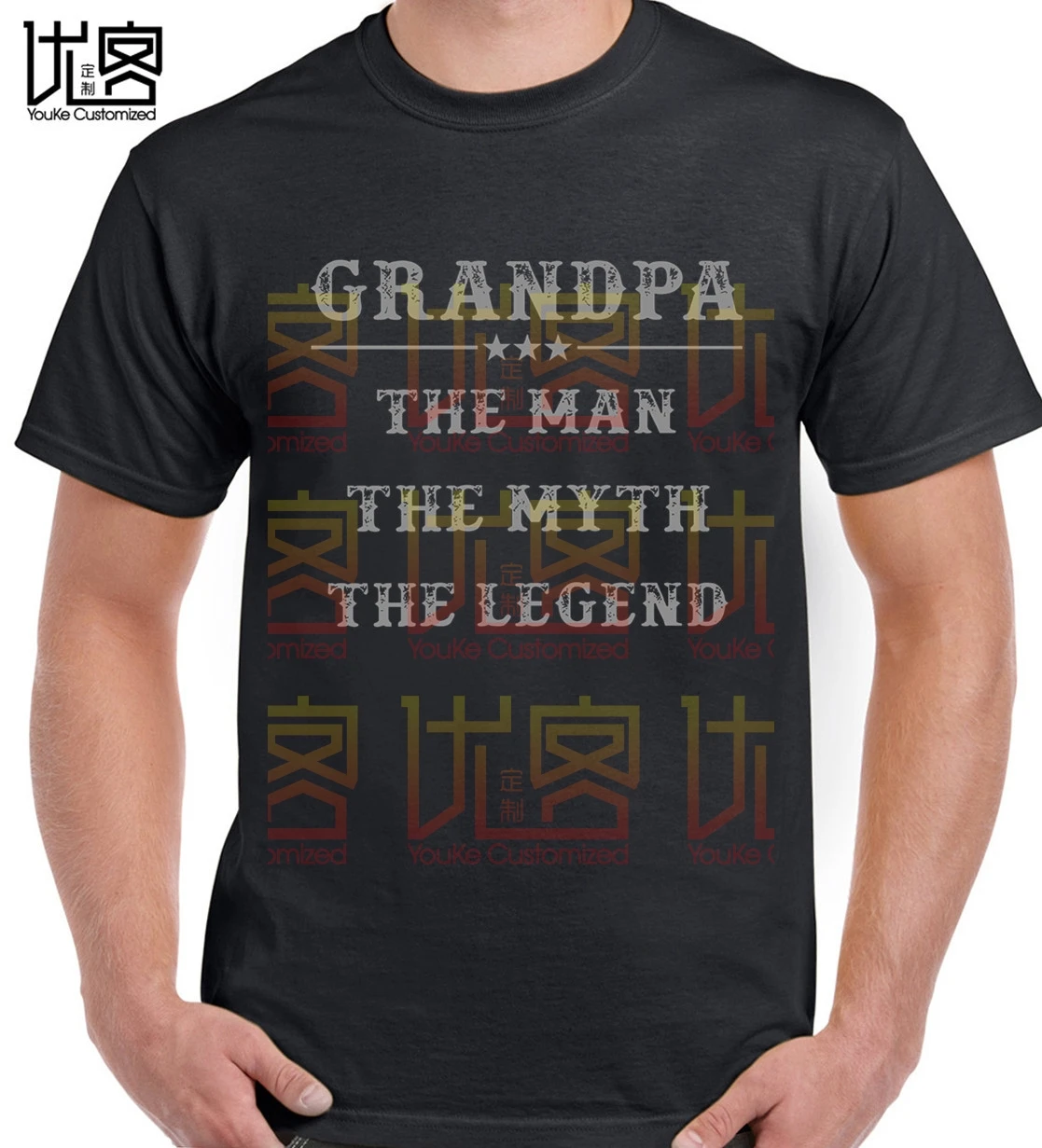Дедушка Футболка дедушка Человек Миф футболка Legend футболки для папы мамы Pappy миры