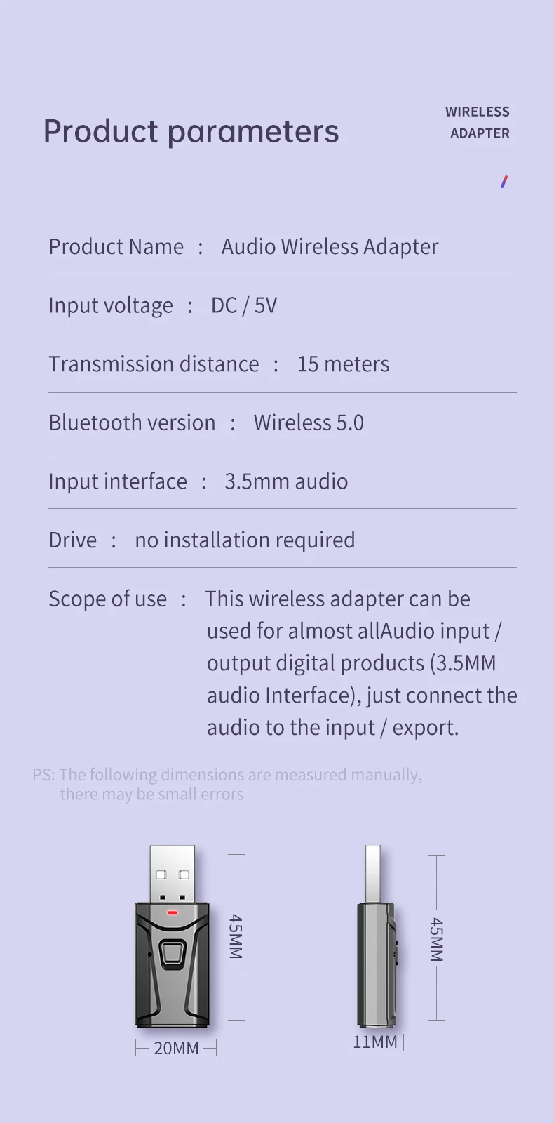 USB Bluetooth-совместимый аудио приемник передатчик 4 в 1 Мини 3 5 мм разъем AUX RCA стерео
