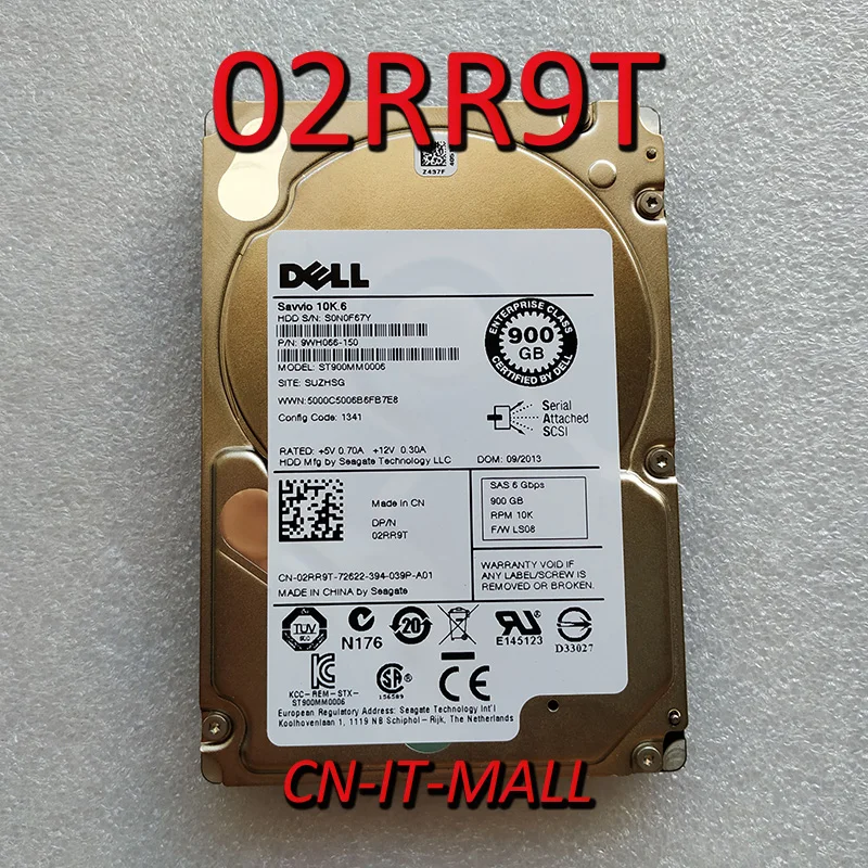 

2.5 02RR9T 2RR9T ST900MM0006 900GB 10000 RPM 64MB Cache SAS 6Gb/s 2.5" Internal Hard Drive