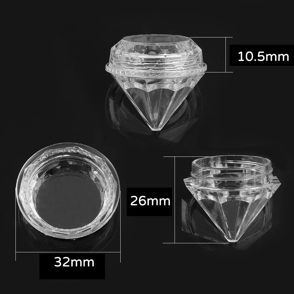 50pcs/lot 5g Mini Sample Bottle Empty Make Up Jar Sealing Pots Portable Diamond Shape Face Cream Container Refillable Bottles | Красота и