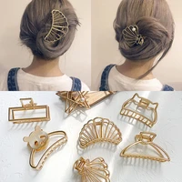 women geometric metal silver golden hair claws hair holder hair clip hairpin barrettes hairgrip headwear fashion hair accessory